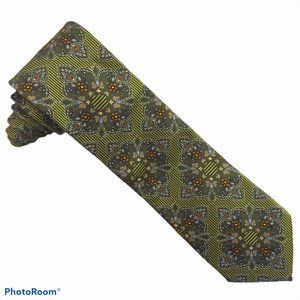 NWT Nordstrom Santorelli Mens Green Emerald 100% Silk Necktie Hand Made in Italy